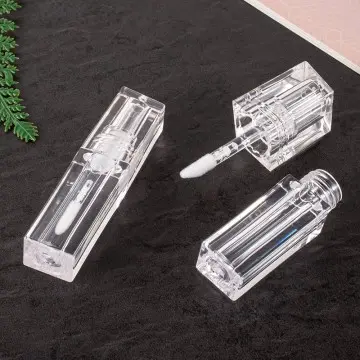 Slant Cover Transparent Square Plastic Lip Glaze Tube TC-0694